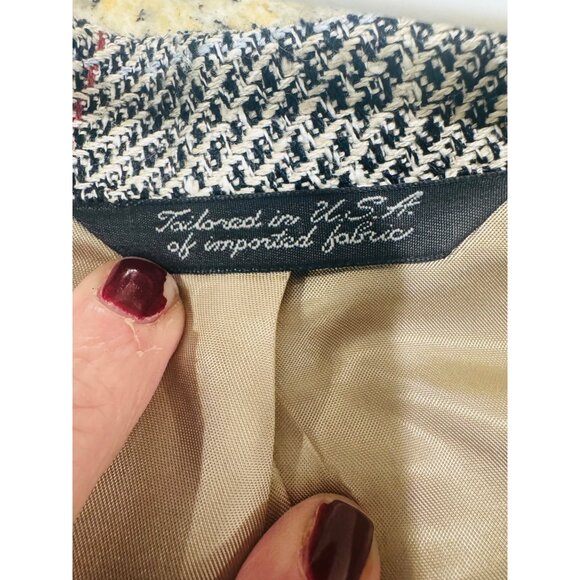 Vintage Kingsridge Mens Tweed Herringbone Blazer Sports Coat 100% Pure Silk - Picture 10 of 10